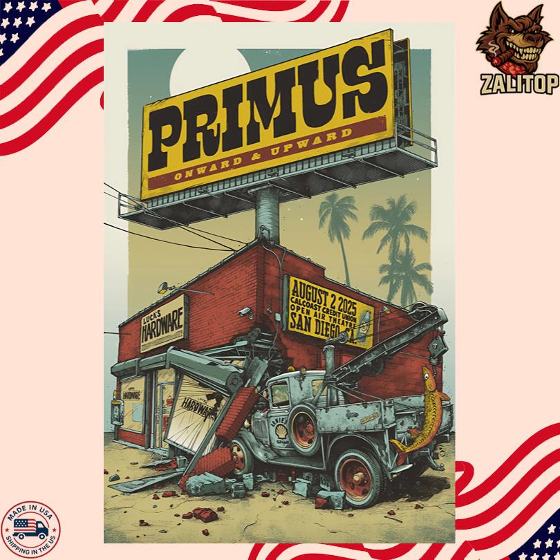Primus Live in San Diego CA Aug 2 2025 Tour Poster