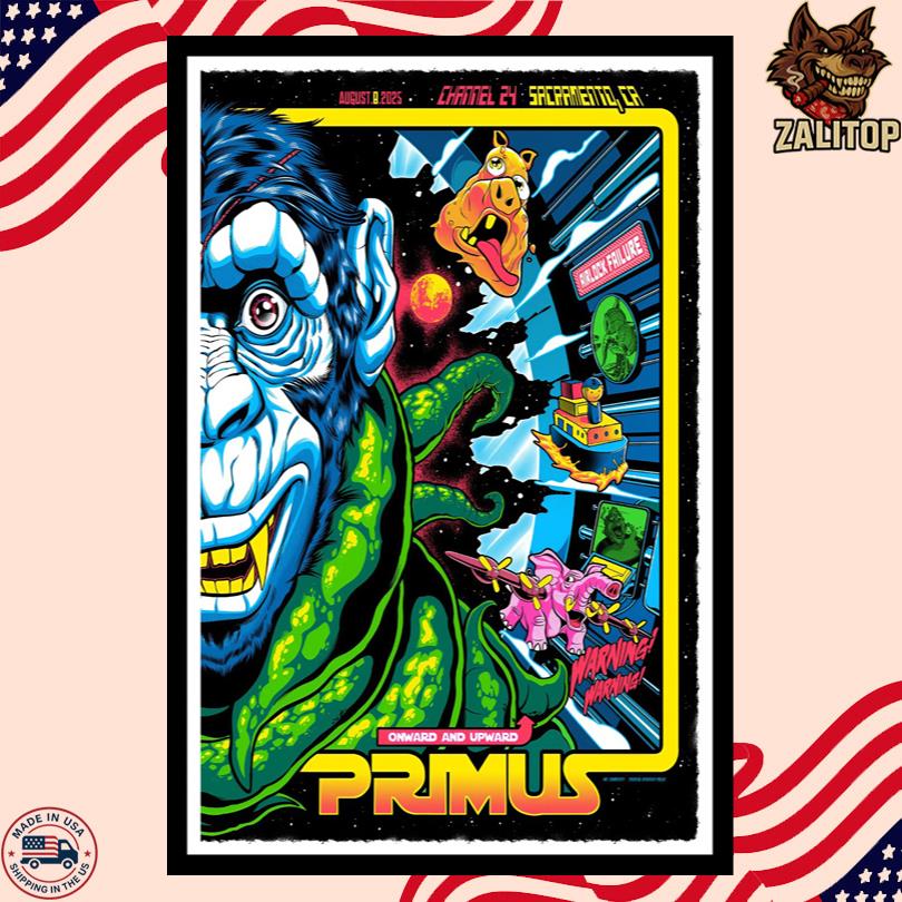 Primus Tour Poster Aug 8 2025 Sacramento CA Channel 24