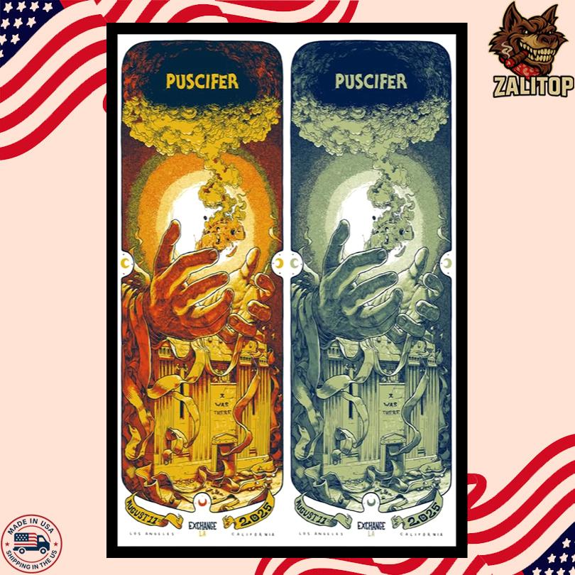 Puscifer Aug 11 2025 Los Angeles CA Live Show Poster -Portrait - Poster