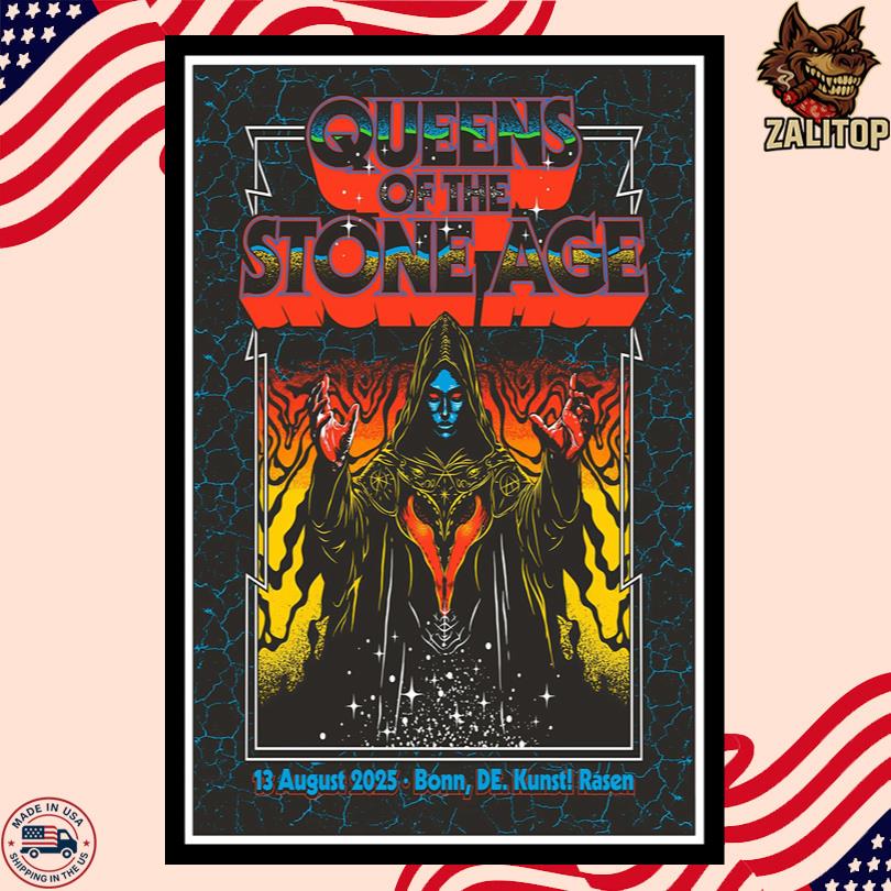 Queens Of The Stone Age Aug 13 2025 Bonn DE Kunst!Rasen Event Poster -Portrait - Poster