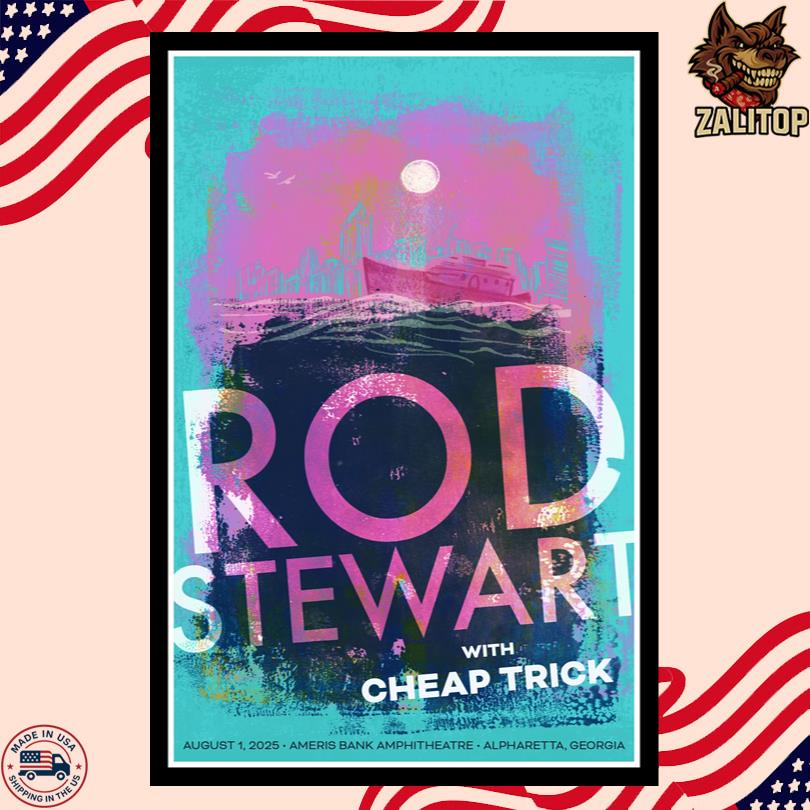 Rod Stewart 08 01 2025 Ameris Bank Amphitheatre Poster