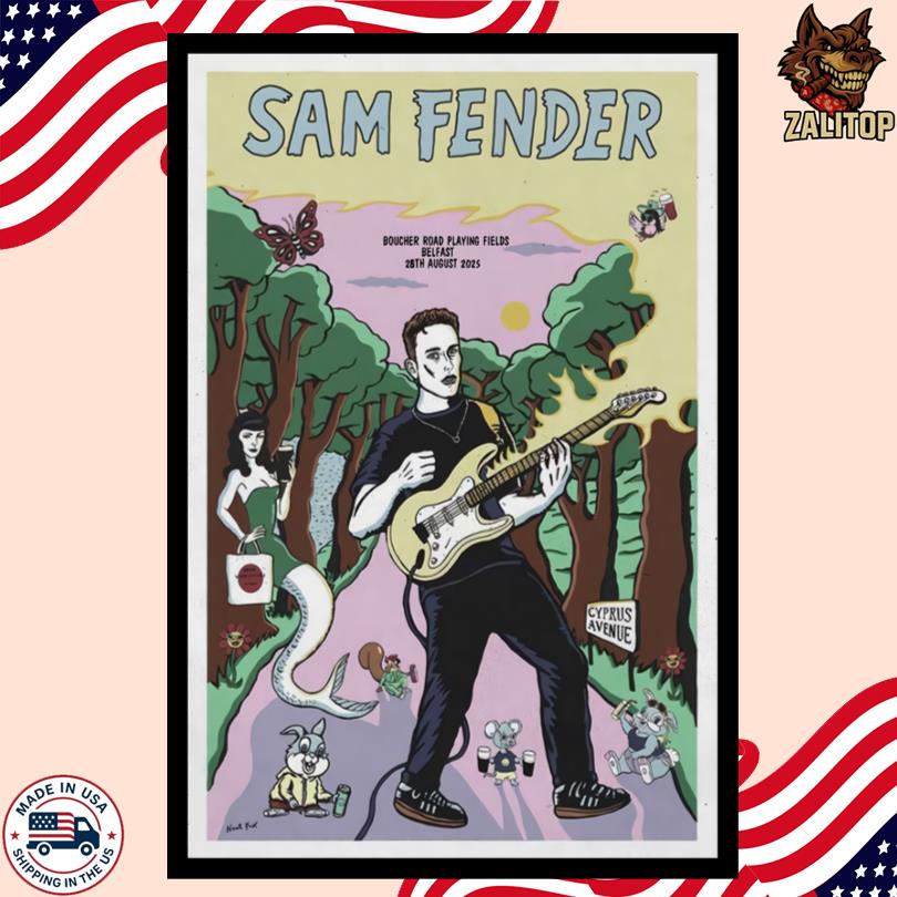 Sam Fender Event Poster Belfast, UK Aug 28 2025