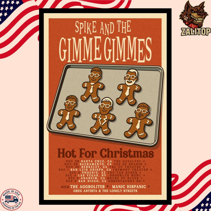 Spike And The Gimmes Hot For Christmas Tour 2025 Poster