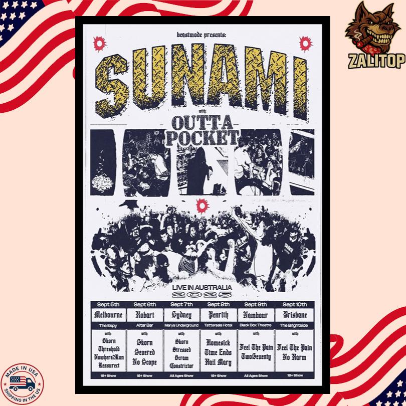 Sunami Live In Australia 2025 Poster