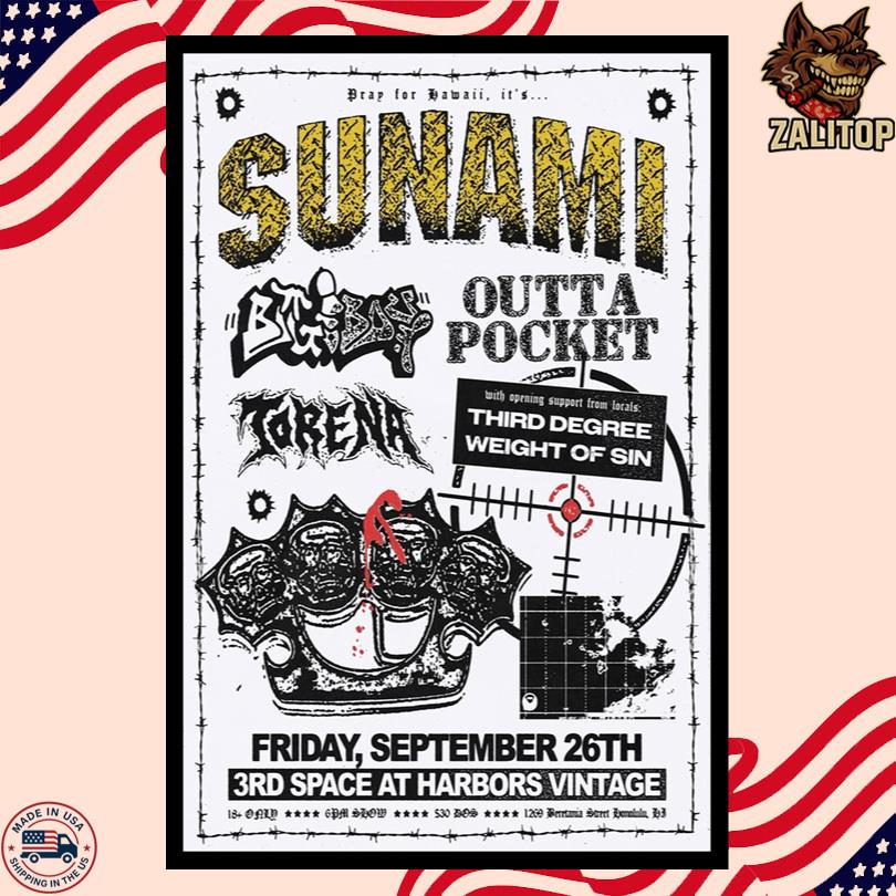 Sunami September 26th 2025 3rd Space At Harbors Vintage Poster