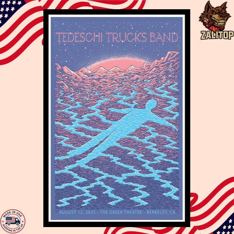 Tedeschi Trucks Band Aug 12 2025 Berkeley CA Live Show Poster -Portrait - Poster