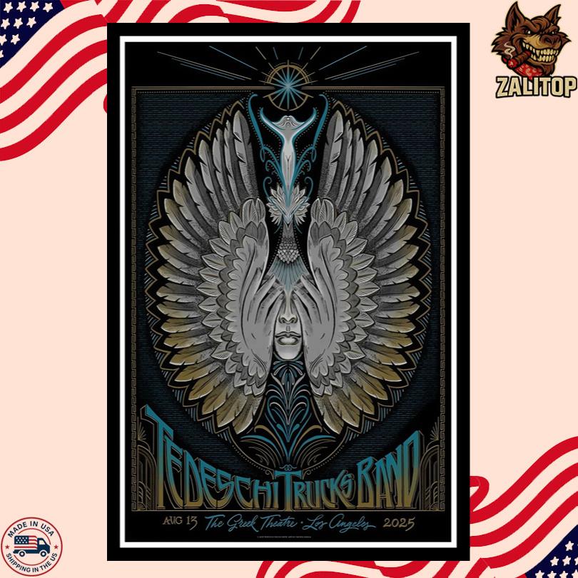 Tedeschi Trucks Band Aug 13 2025 Los Angeles CA Greek Theatre Tour Poster -Portrait - Poster