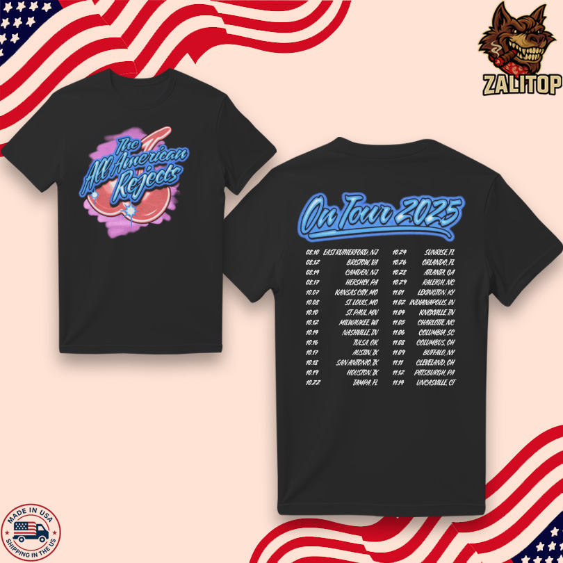 The All-American Rejects On Tour 2025 T Shirt