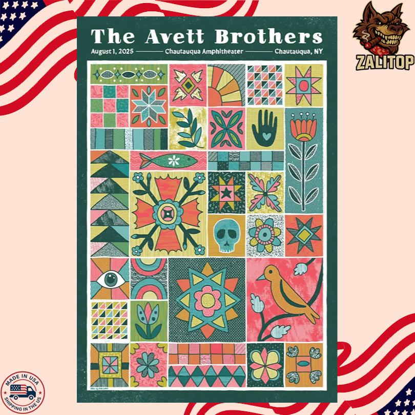 The Avett Brothers Live Show August 1 2025 Chautauqua NY Poster