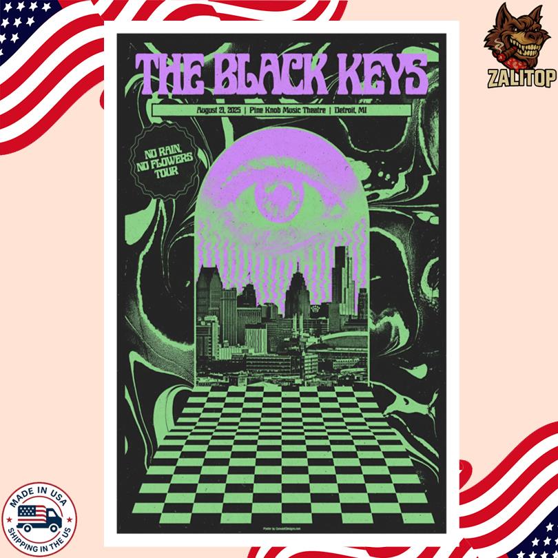 The Black Keys Aug 21 2025 Clarkston, MI Poster