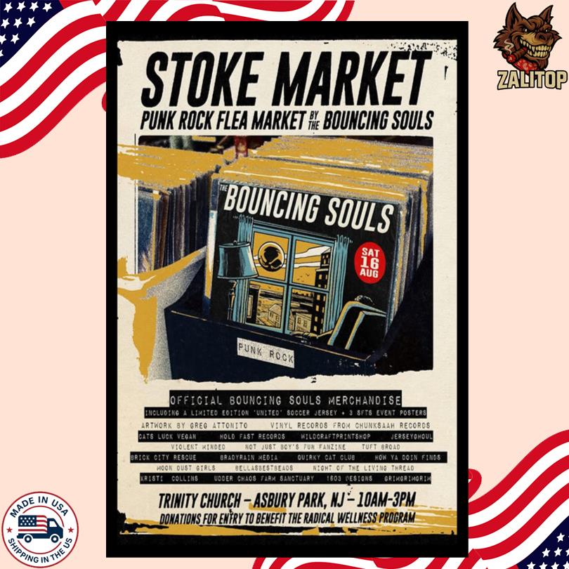 The Bouncing Souls August 16 2025 Asbury Park NJ Poster-Portrait - Poster