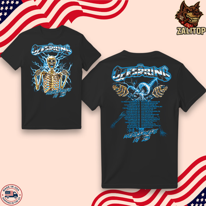 The Offspring Spark Plug Skeleton 2025 Tour Tee