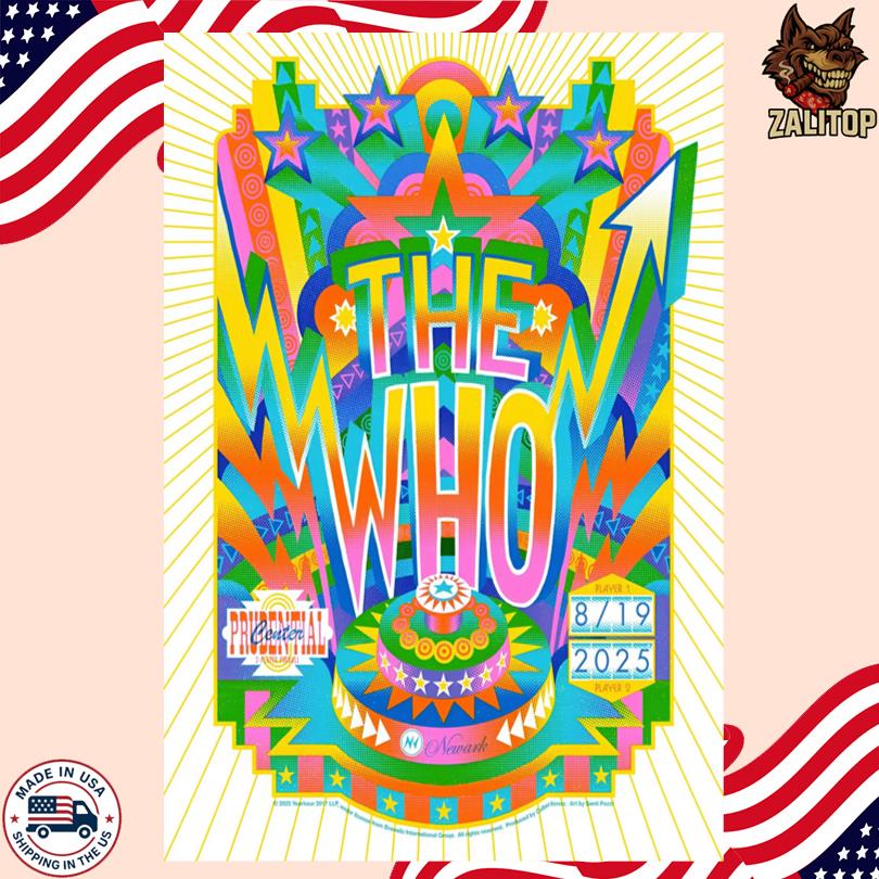 The Who in Newark Prudential Center Aug 19 2025 Poster