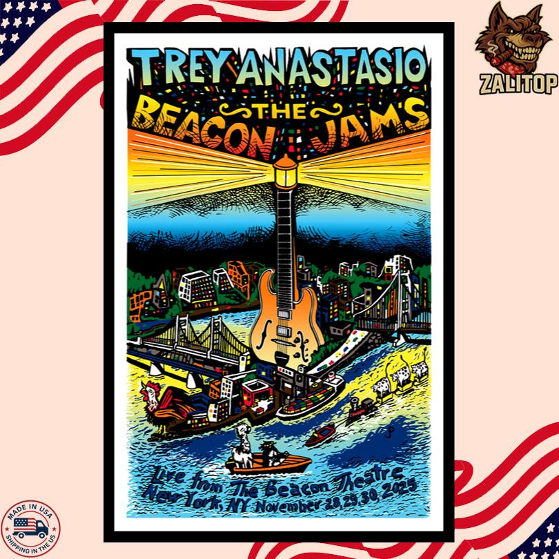 Trey Anastasio Nov 28-30 2025 New York City NY Live Show Poster -Portrait - Poster