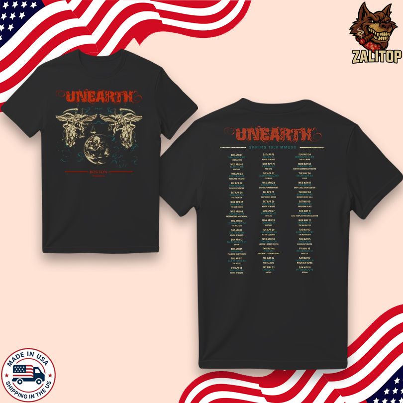 Unearth Tour Date 2025 T Shirt