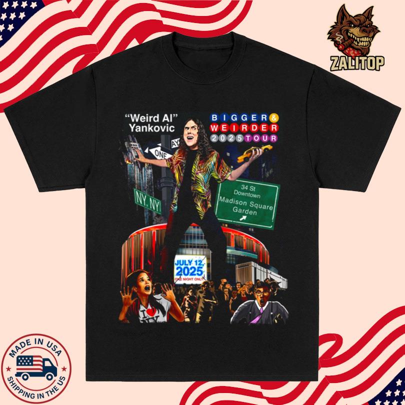 Weird Al Yankovic Bigger And Weirder 2025 Tour Shirt