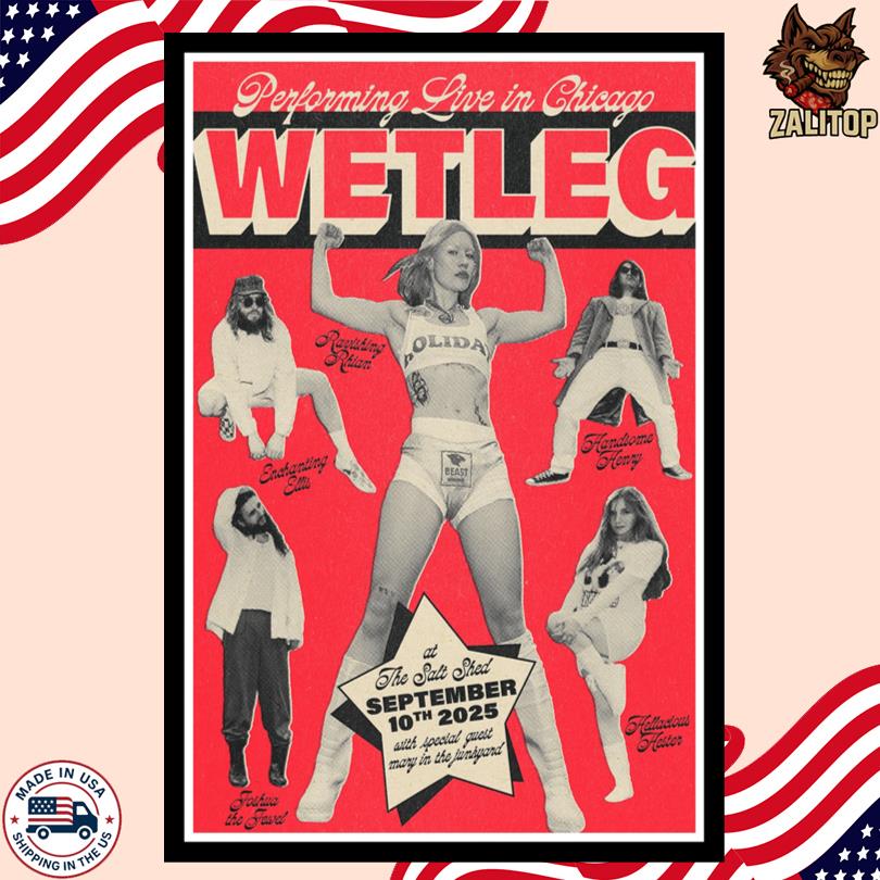 Wet Leg performing live in Chicago at The Salt Shed on Sep 10 2025 Poster