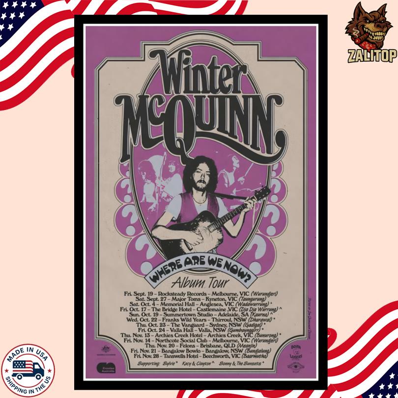 Winter McQuinn Where Are We Now Album Tour 2025 Poster