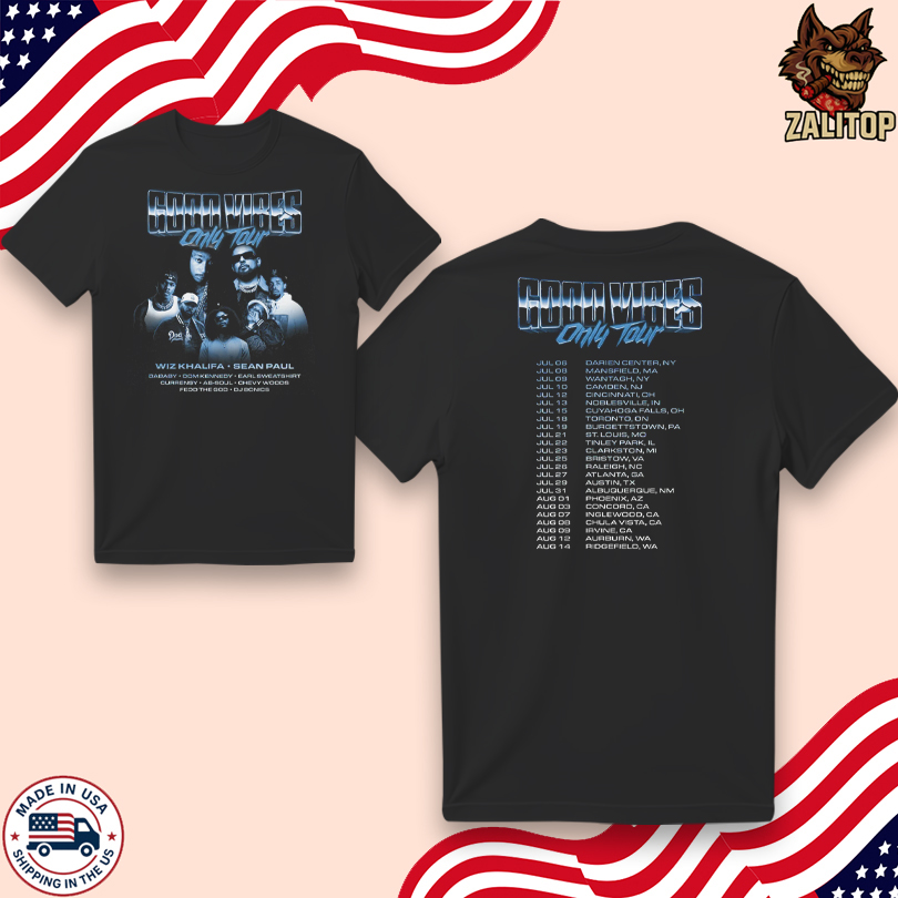 Wiz Khalifa Good Vibes Only Tour Photo T Shirt