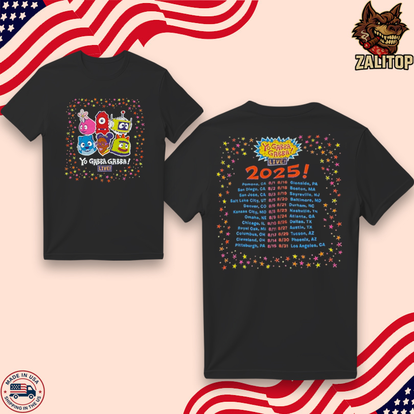 Yo Gabba Gabba Live 2025 Official Tour Tee
